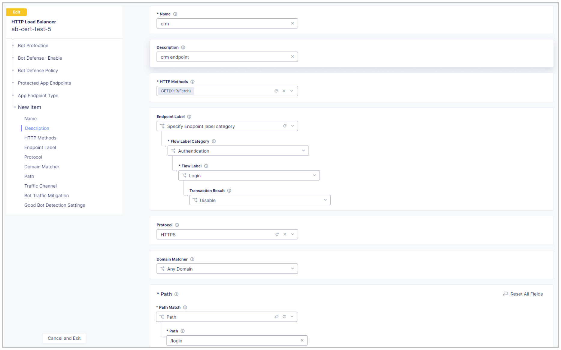 Figure: Configure Protected App Endpoints