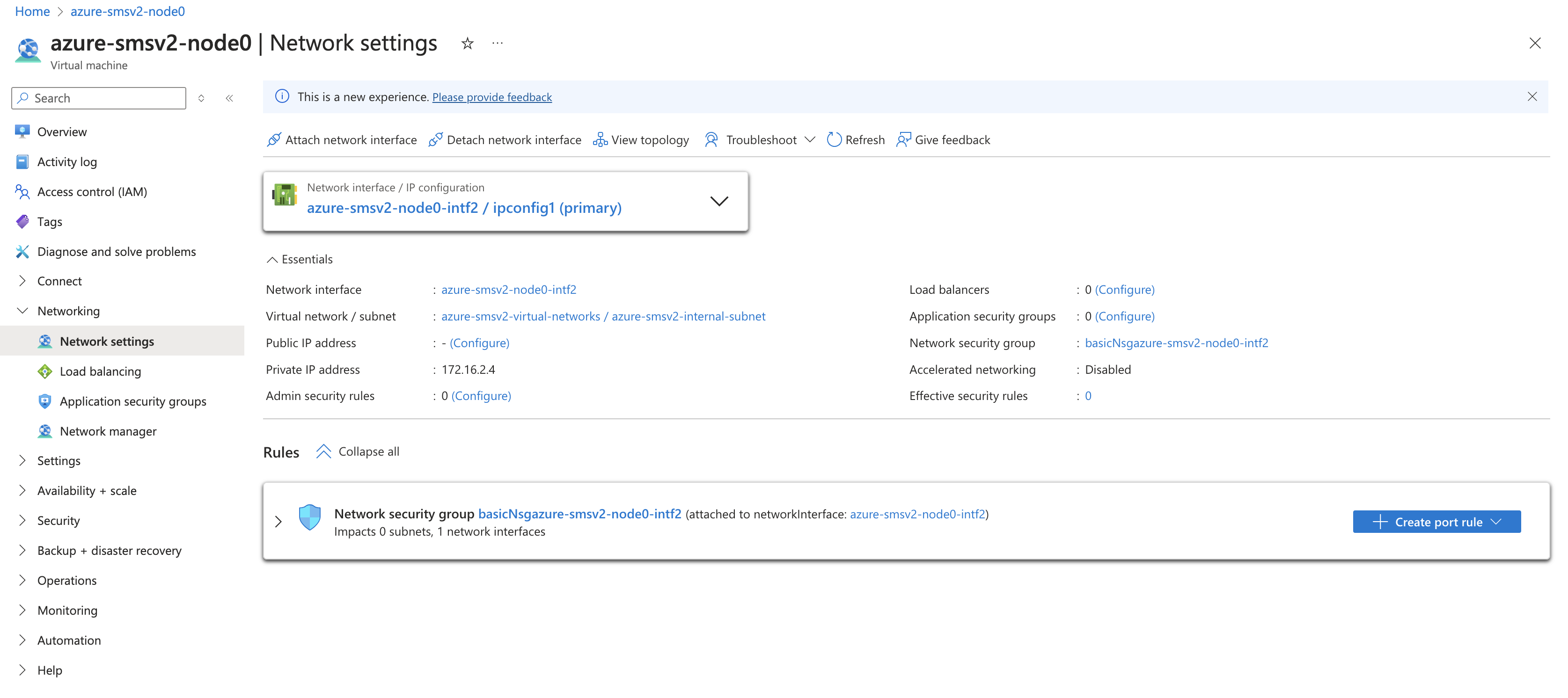 Figure: Node NIC Settings