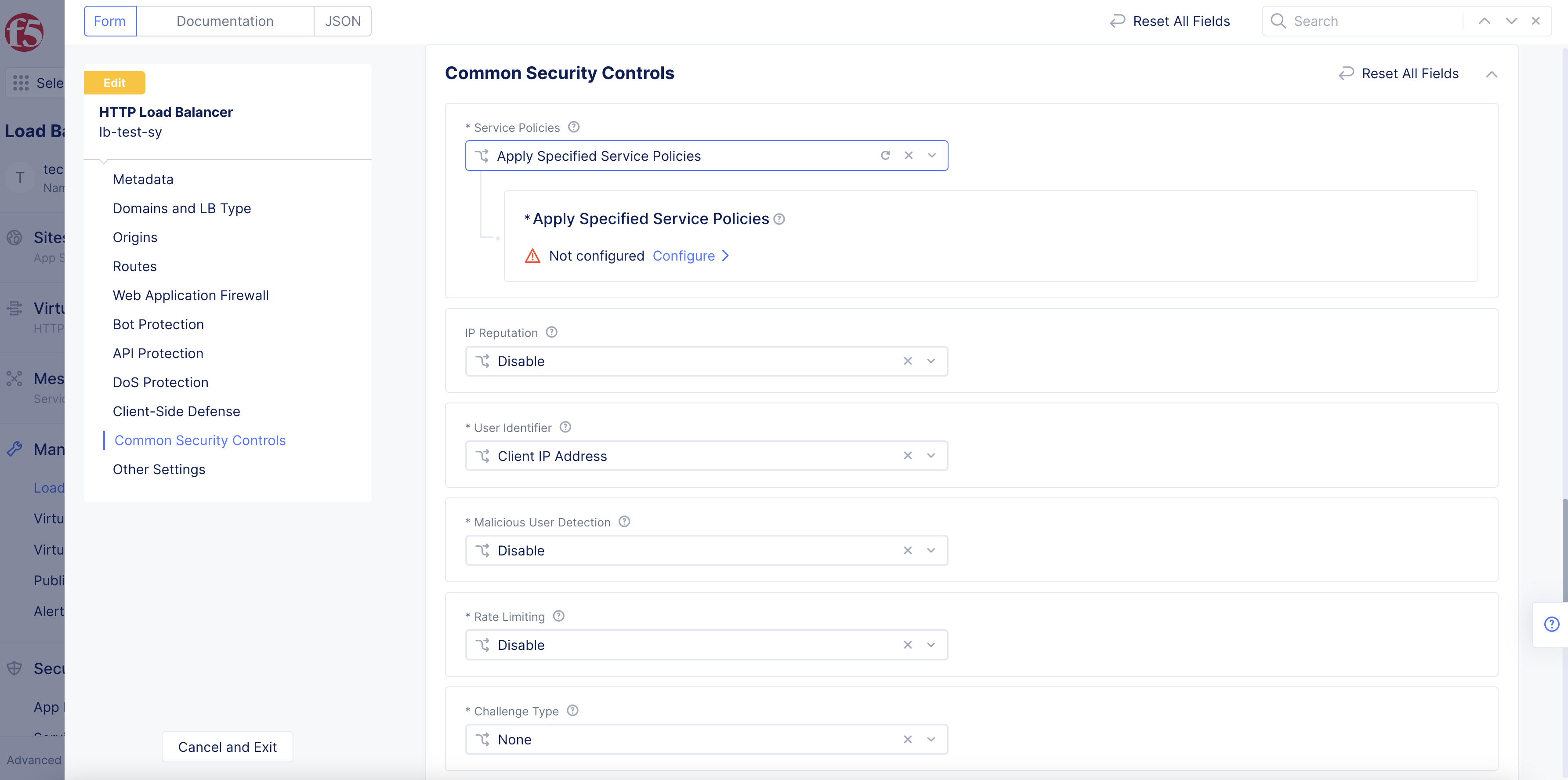 Figure: Apply Specified Service Policy